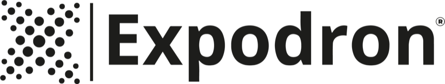 Logotipo EXPODRON en negro